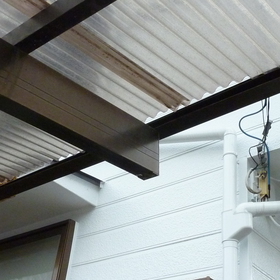 波板カーポートの屋根張替え-BEFORE01
