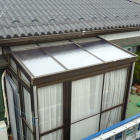 サンルームの屋根張替え工事-AFTER01