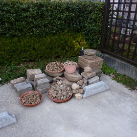 庭石、ブロックの回収-BEFORE01